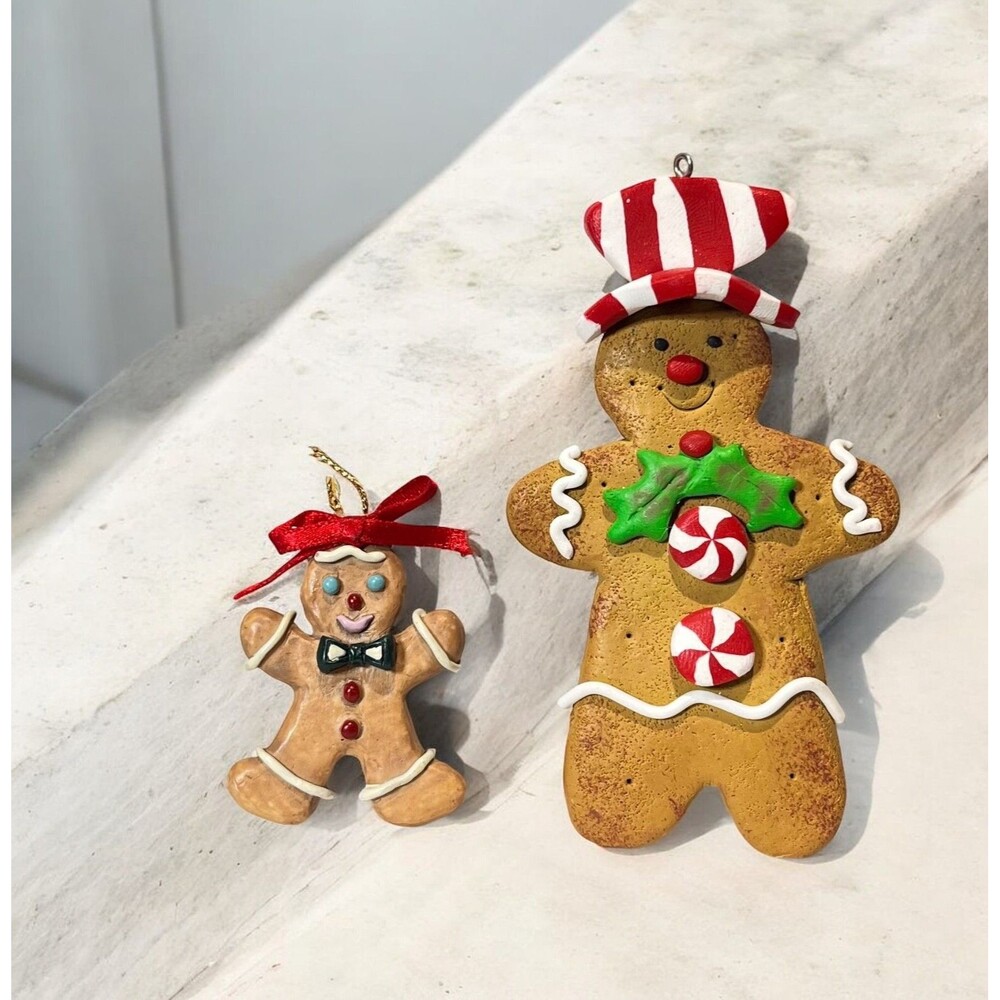 Gingerbread Men's CandyLand Frosted Cookie Christmas Decorative Ornament
